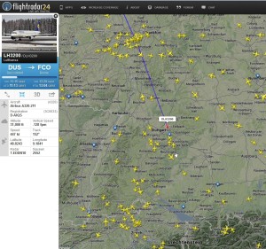 Daten aus vielen Quellen bilden einen neuen Dienst - hier Flightradar24.